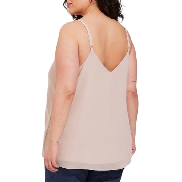 Torrid Women’s Plus Size Tan Sophie Chiffon Swimg Cami Top Size 1X 2X 3X - Picture 2 of 12
